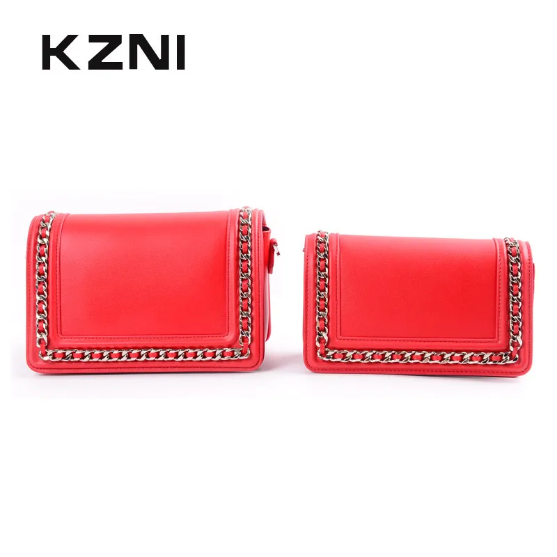KZNI женские сумки из натуральной кожи Дамский кошелек Pochette Femmes Sac a Main 9060-9061 | Багаж