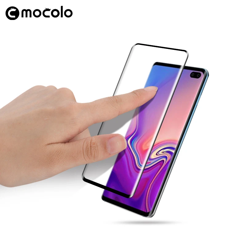 Mocolo 3D Curved Full Screen Premium Glass for Samsung Galaxy S10 and S10 Plus Tempered Glass Film Full Cover Screen Protector