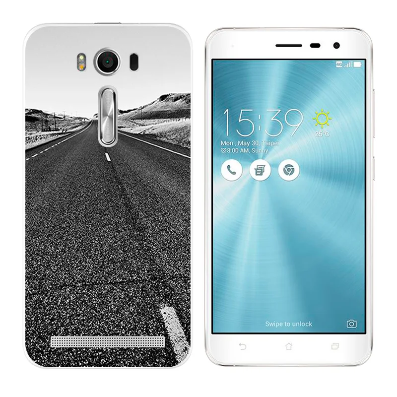 Phone Case for Asus ZenFone 2 Laser ZE500KL Silicon Back Cover 5.0 inch Cat Landscape Printing |