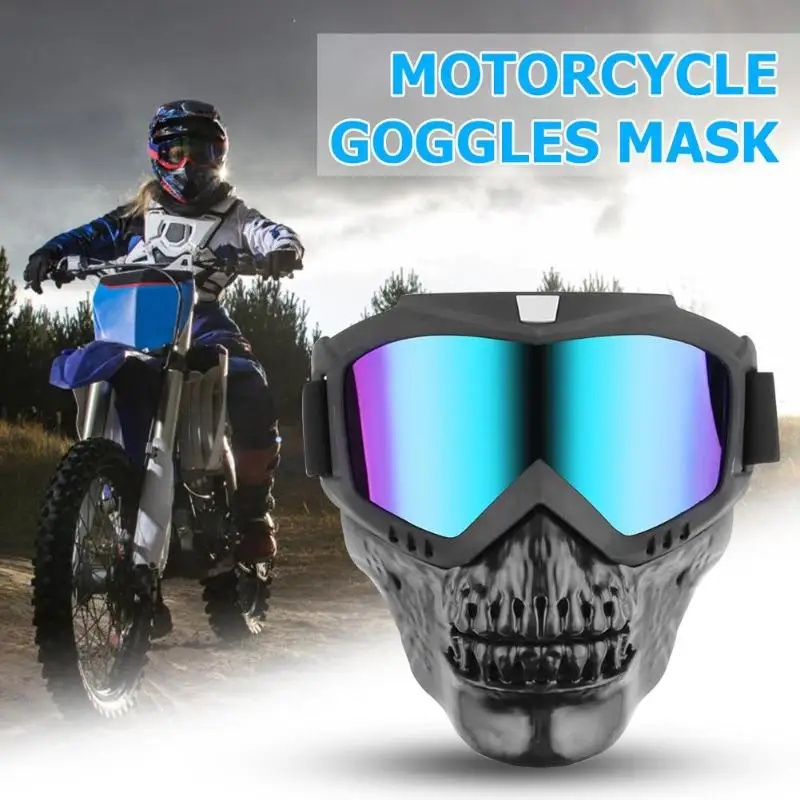 Модульная маска съемные очки для мотоциклетного полушлема с открытым
