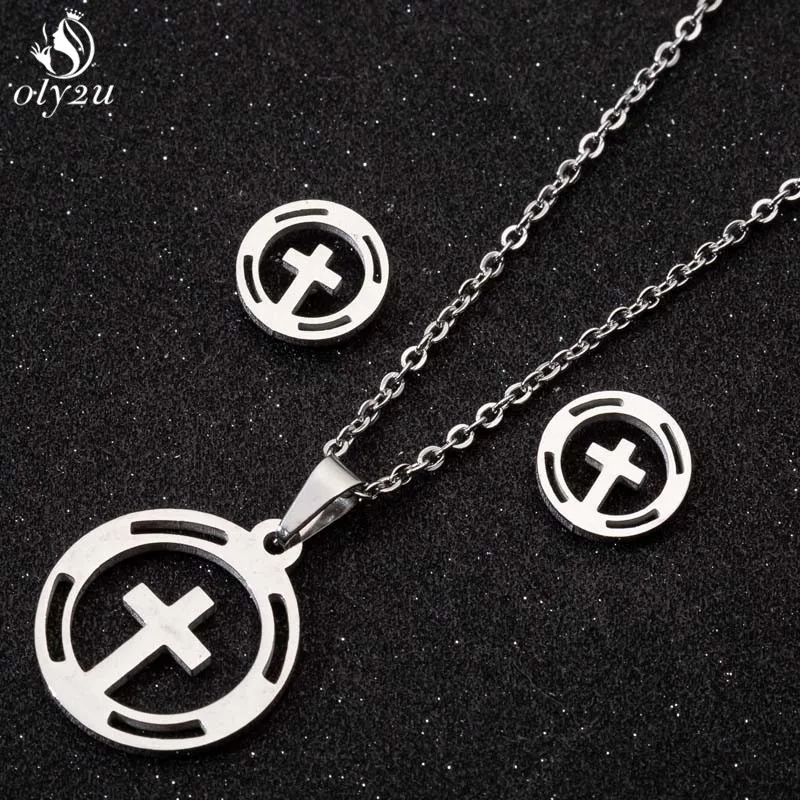 Oly2u летнее золотое ожерелье с крестом в стиле панк Религиозные ювелирные изделия