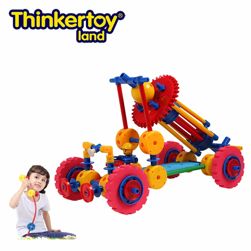 Thinkertoy Land 99 шт. детские развивающие игрушки серии автомобилей Строительные блоки