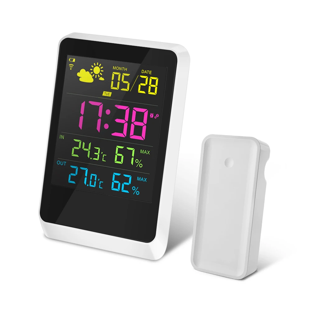 DIGOO Беспроводная метеостанция домашняя HD цифровой термометр-гигрометр, измеритель температуры и влажности в помещении, с подсветкой