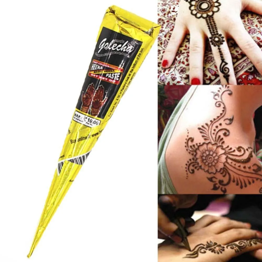 Горячая продажа трафарет для хны индийская Хна тату паста Временные татуировки