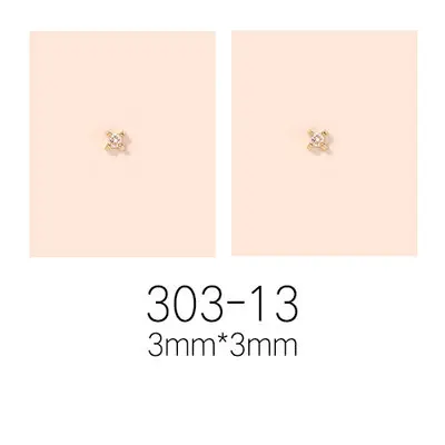 303-13 10pcs 10 шт./лот, крылья/цепь/корсс, 3D сплав, дизайн ногтей, циркон, кристалл, металл, маникюрные аксессуары для ногтей, сделай сам, украшения ногтей, подвески - Цвет: 303-13 10pcs