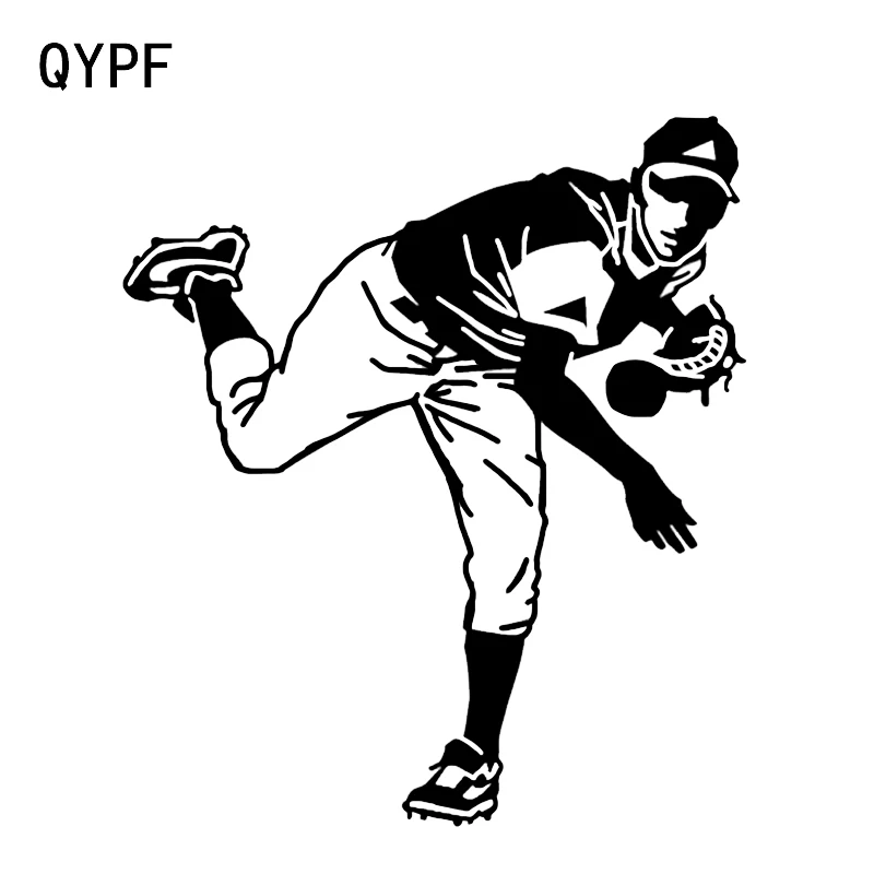 QYPF 13 5*15 4 см интересные бейсбольные наклейки для автомобиля силуэт аксессуары