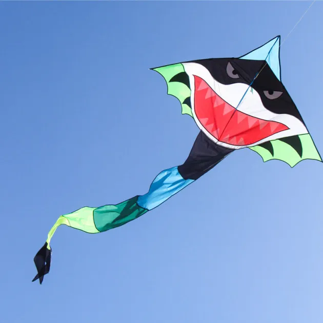 Новое поступление высококачественный большой воздушный змей Shark с линией