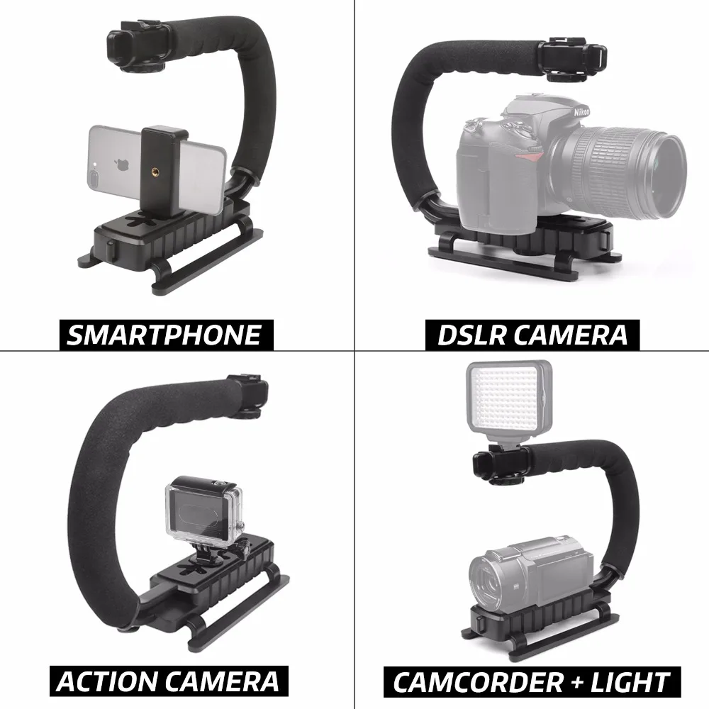 C образный держатель ручка Видео Ручной Стабилизатор для DSLR Nikon Canon Sony камера и