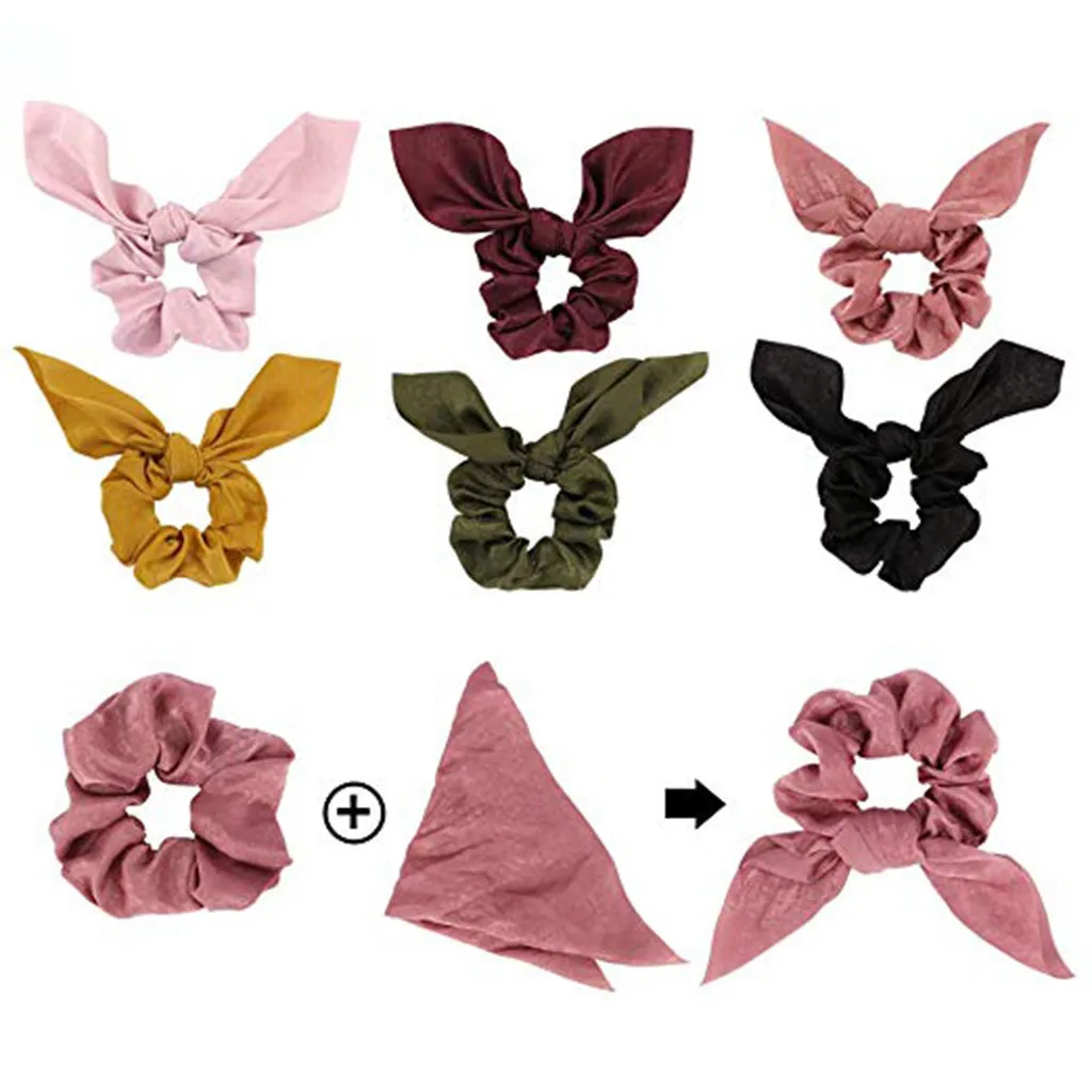 6 шт. эластичные резинки для волос женщин или девочек вельветвинтажная резинка с