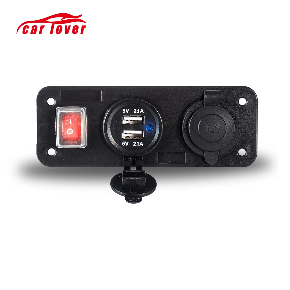 2018 автомобилей Зарядное устройство Dual USB адаптер + 12 В/24 В разъем Мотоцикл