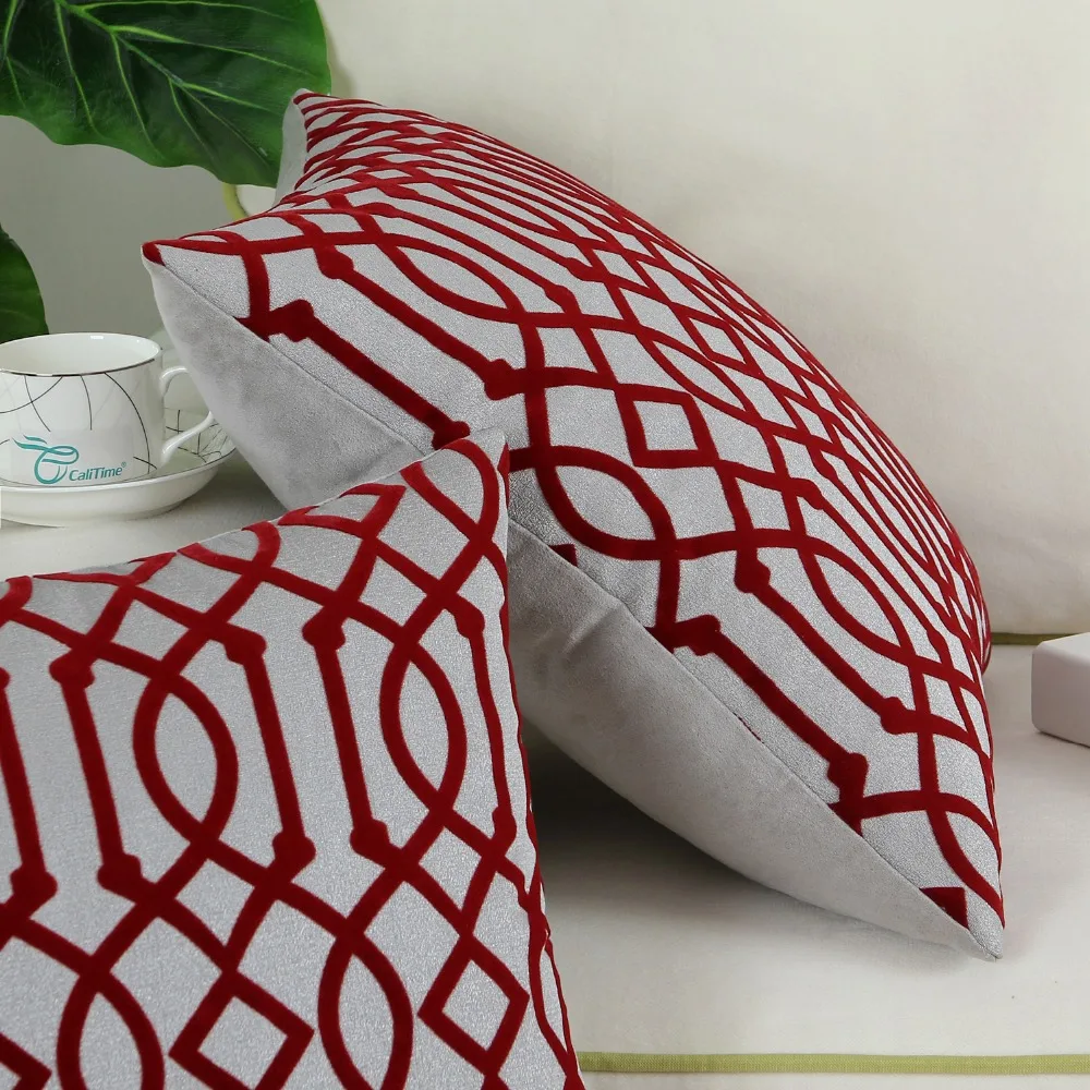 2 шт. CaliTime наволочки для подушек ракушки домашний диван стекаются Современные
