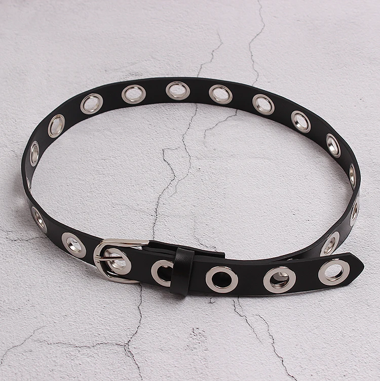 

Genuine Leather Waist Belts Removable Metal Chain Waistband Rivet PUnk Street Adult Pants Jean Belts Fashion Cowskin Belts Strap