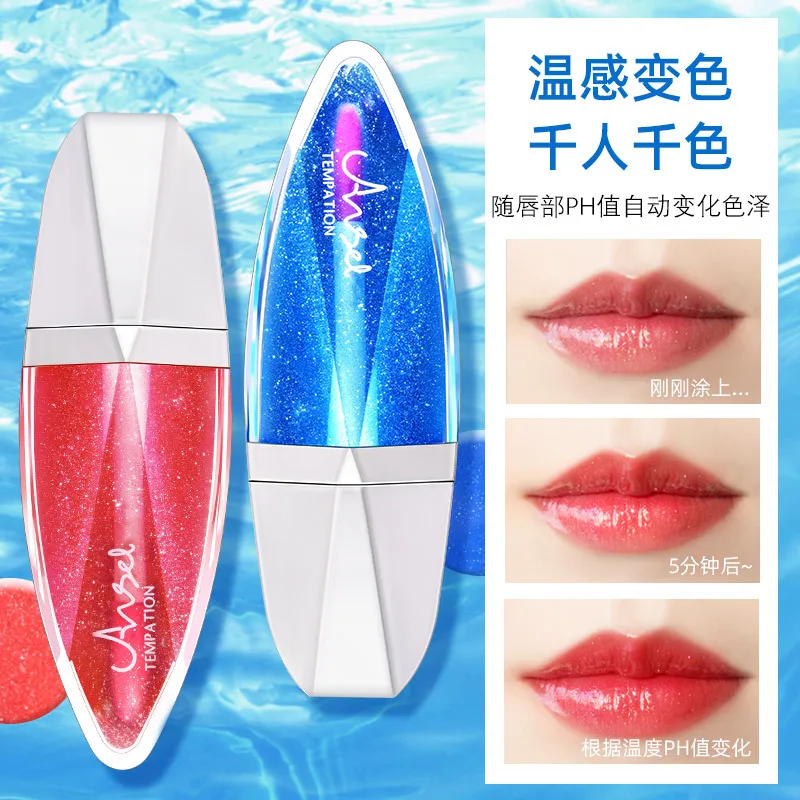 99% Natural Moisturizing Starry Lip Gloss Lipstick Red Color Temperature Transparent Jelly Long-lasting Lip Makeup Lipstick