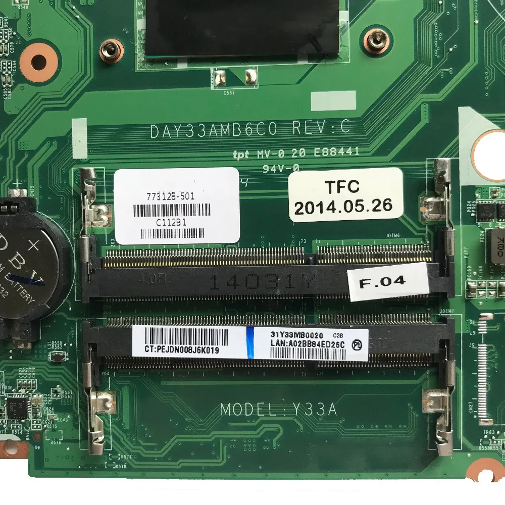 17 3 дюйма для HP Envy K 17T M7 K010DX материнская плата ноутбука с i7 4710HQ 773128 001 501 DAY33AMB6C0