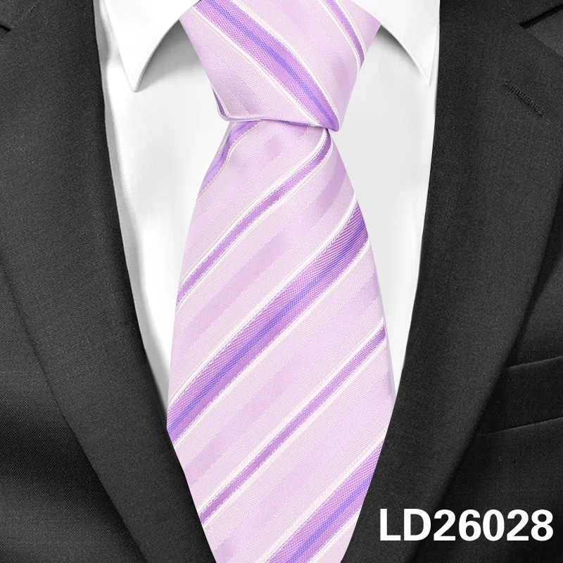 LD26028 Новые полосатые шелковые галстуки для мужчин жаккардовые Тканые Классические костюмы галстуки полосатый галстук для жениха Gravatas Corbata Vestidos мужской галстук - Цвет: LD26028