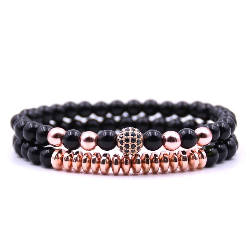 Auyikk пара браслет CZ шариком Для мужчин Jewelry Браслеты и браслеты Любовь Pulseira Masculina