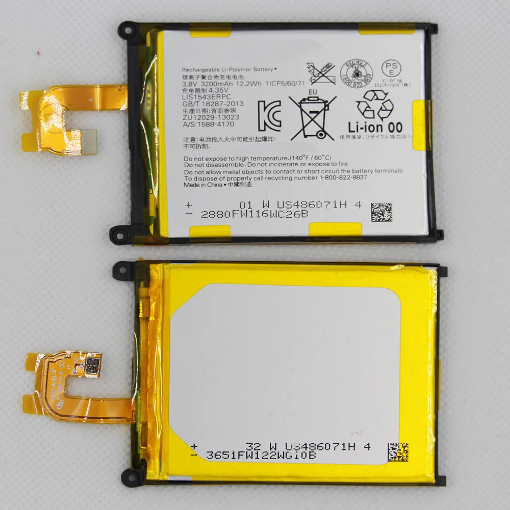 10 шт./лот ISUNOO 3200 мАч замена аккумулятор телефона LIS1543ERPC для Sony Xperia Z2 L50T D6502 D6503 L50 L50W