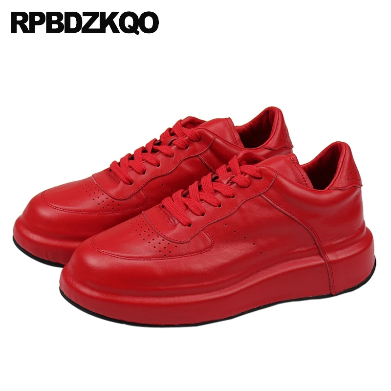 Модные Красные кроссовки европейские со звездами толстые итальянские мужские