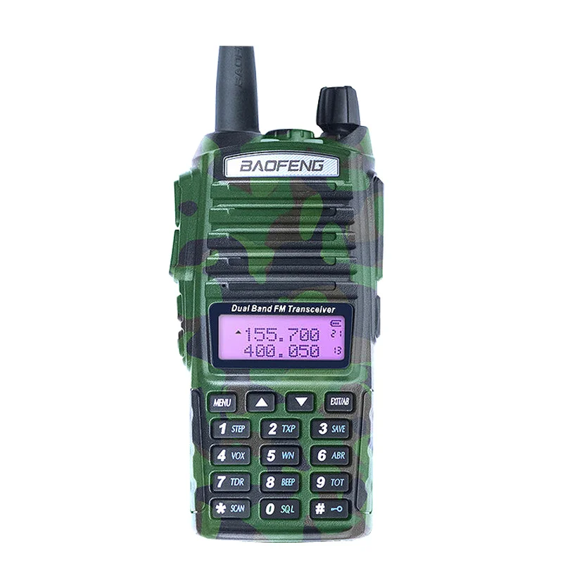 Camouflage Baofeng UV-82 иди и болтай Walkie Talkie 8 Вт Dual PTT двухстороннее радио двухдиапазонный Портативный UV 82 трансивер UV82 Woki токи сертификатом от сертификационной радиостанций 50 км - Цвет: Camouflage