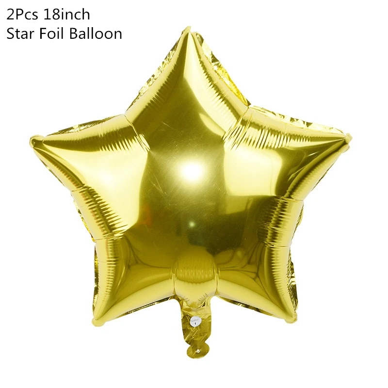 2pcs 18inch star Космическая вечеринка астронавт ракета корабль фольгированные шары Галактика/Солнечная система тематическая вечеринка Мальчик Дети День рождения украшения сувениры - Цвет: 2pcs 18inch star