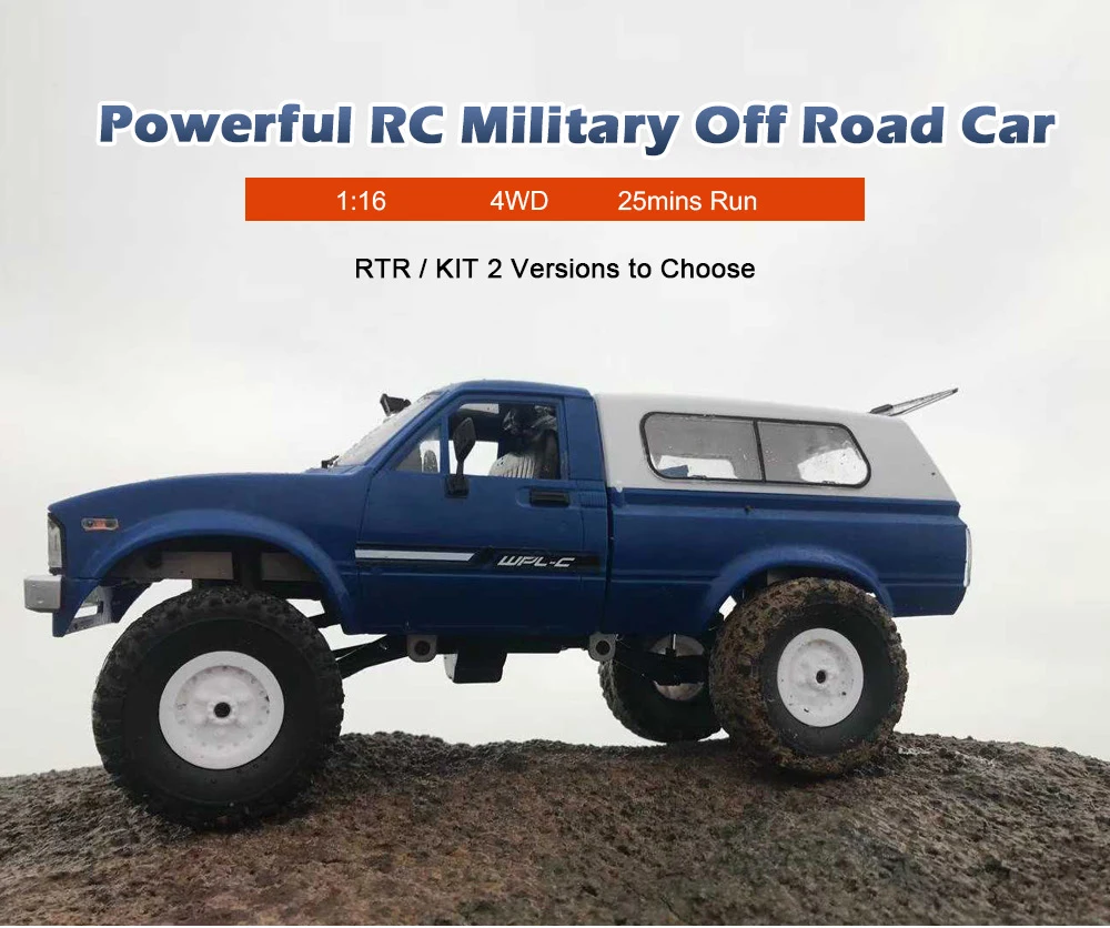 Пульт дистанционного управления Управление Р/У Машинки 1/16 4WD 2,4G 2CH военные Buggy Crawler внедорожных автомобилей RC мощный Гоночная машина с ПУ RTR подарки игрушки