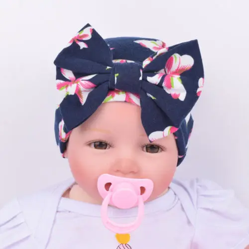 new Cute Newborn Baby Infant Girl hats floral Comfy Bow knot Cap Beanie Hat | Детская одежда и обувь