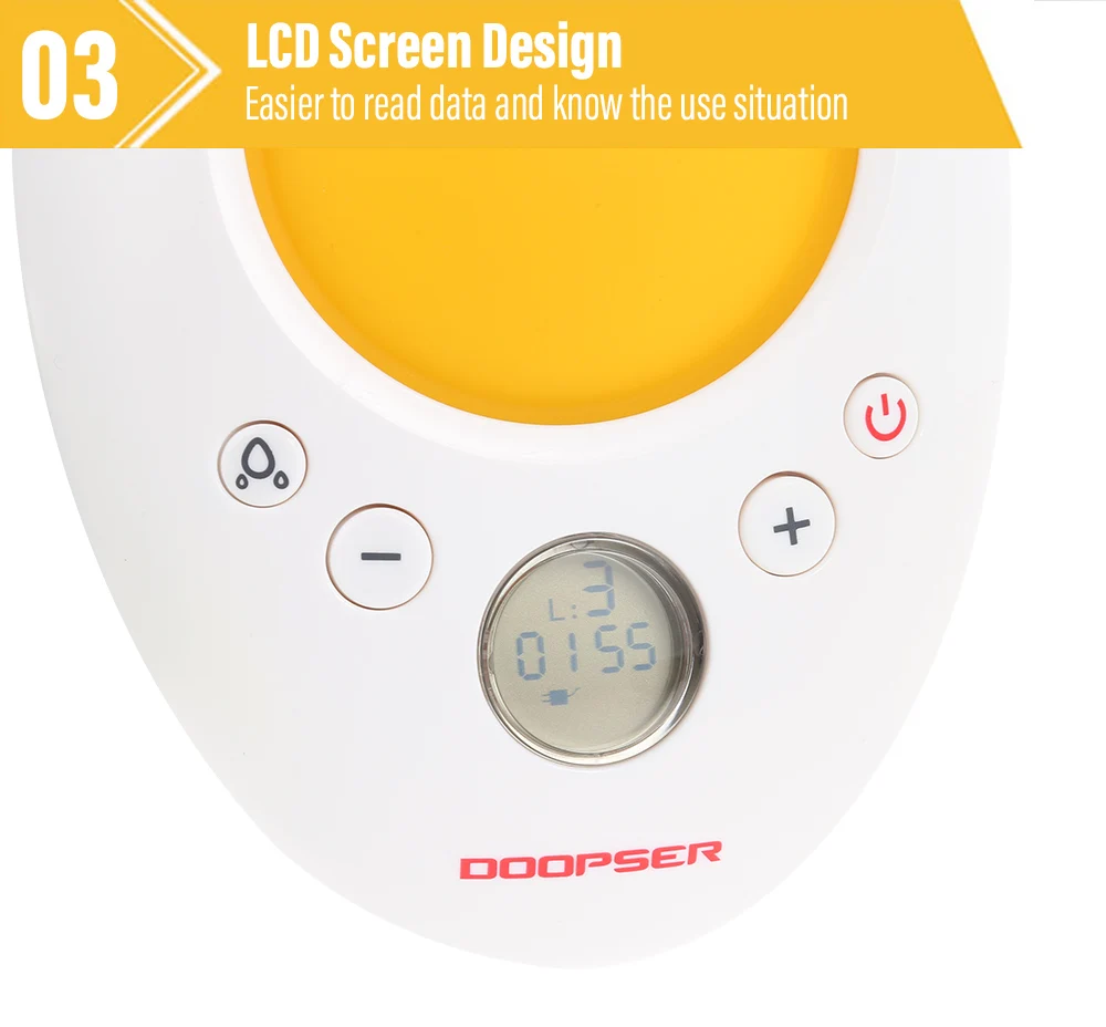 Doopser двойной Электрический молокоотсос с молочной бутылкой lcd младенческой USB Детские молокоотсосы с массажным грудным вскармливанием