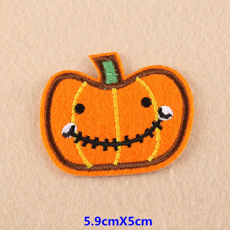 2 шт. новейшая забавная тыква на Хэллоуин Череп патчи для одежды Железный вышитый