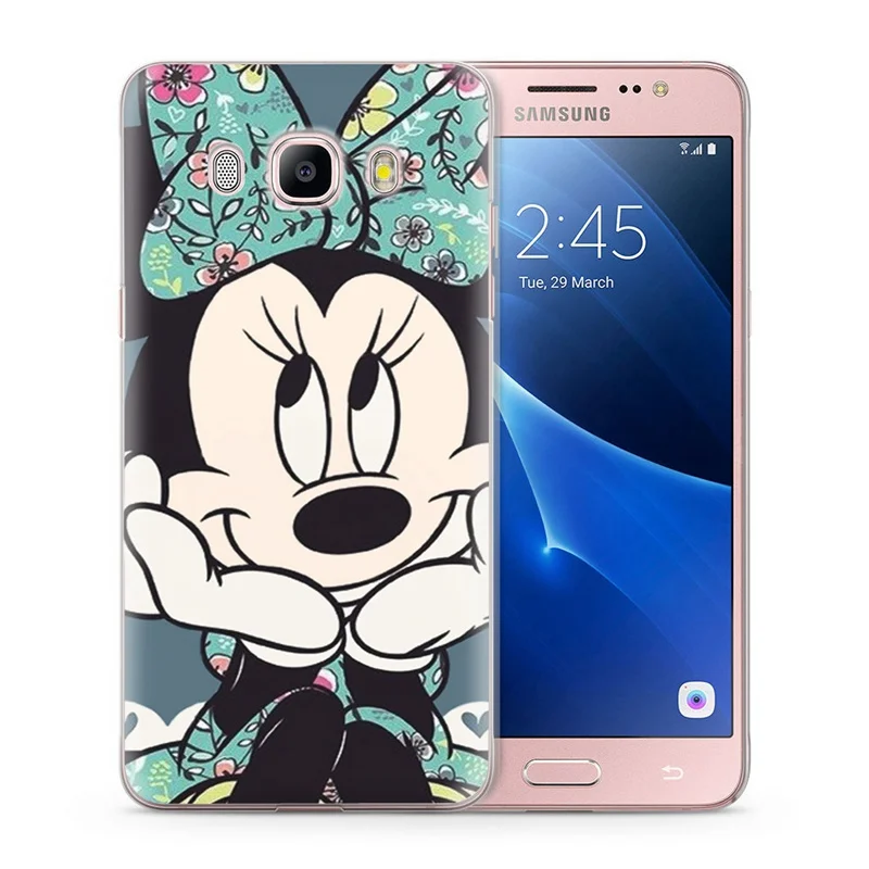Чехол для Funda Samsung Galaxy J5 2016 чехол J510 J510F TPU цветной мягкий с изображением Микки и