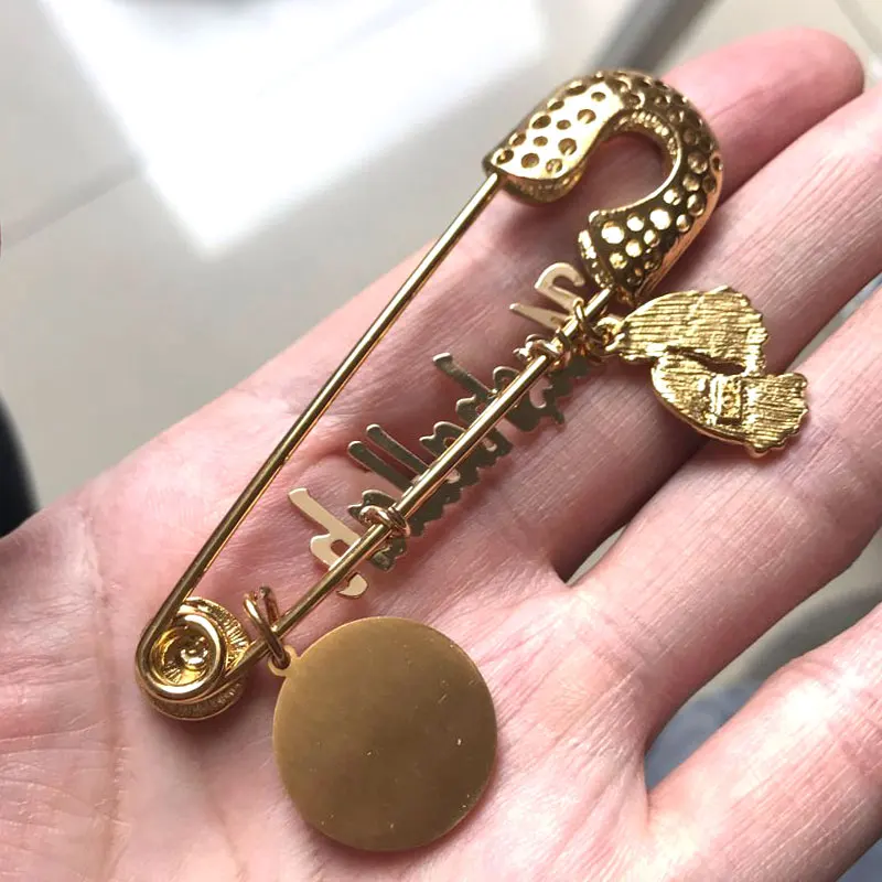 Мусульманская блестящая розовая брошь из нержавеющей стали мусульманская AYATUL