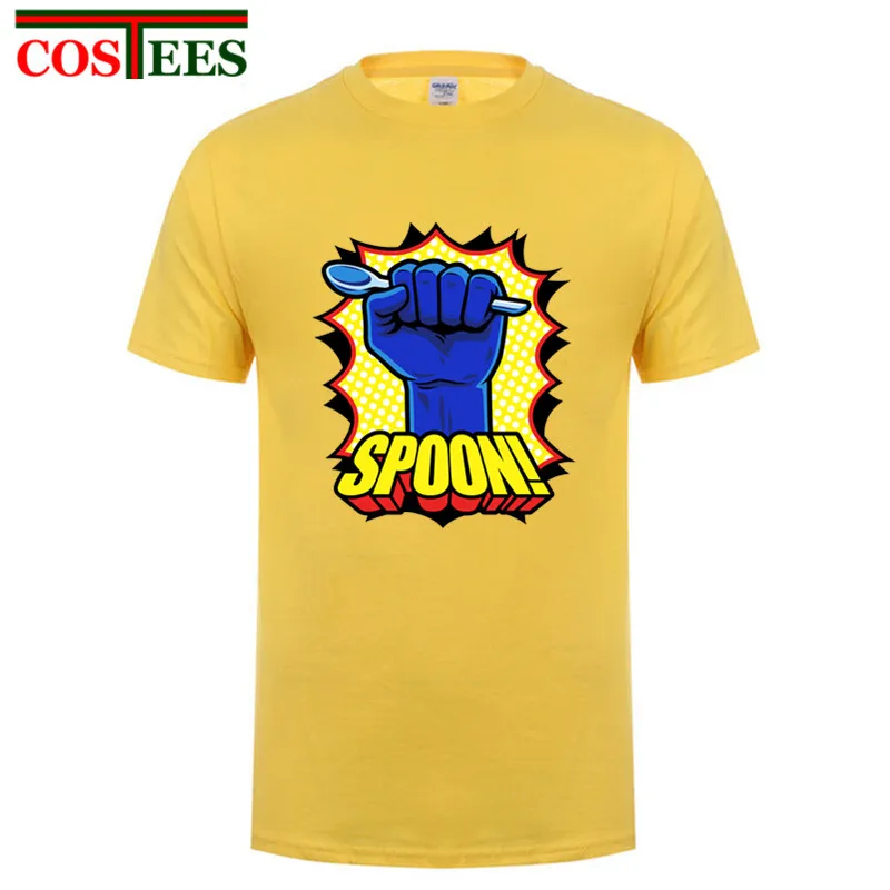 Футболка с надписью Tick Spoon Super Power Детские хлопковые мужские футболки