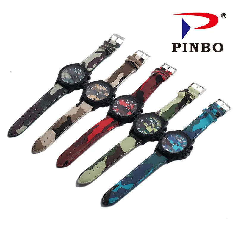 

2017 New famous brand Men Camouflage Military Watch Casual Male Clock Man Leather Quartz Analog Wrist Watches relogio masculino