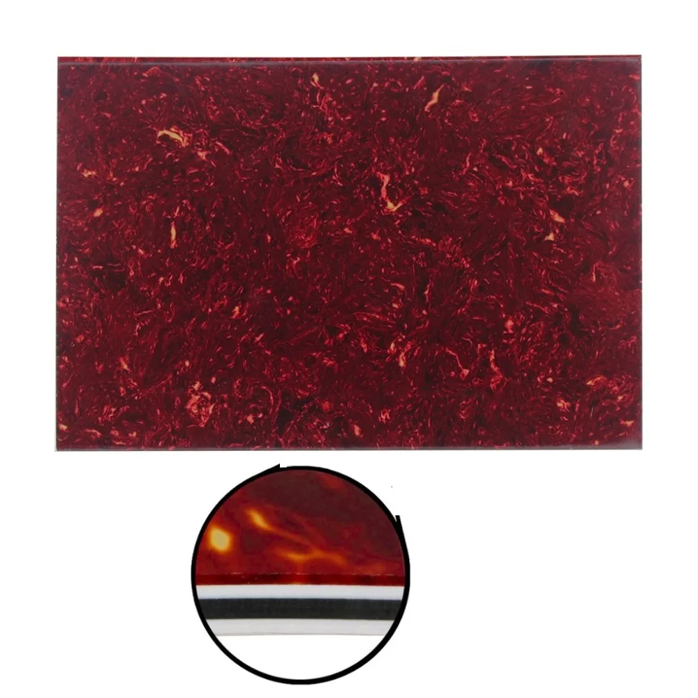 FLEOR красная черепаховая оболочка 4Ply гитарный маркер материал лист пустая