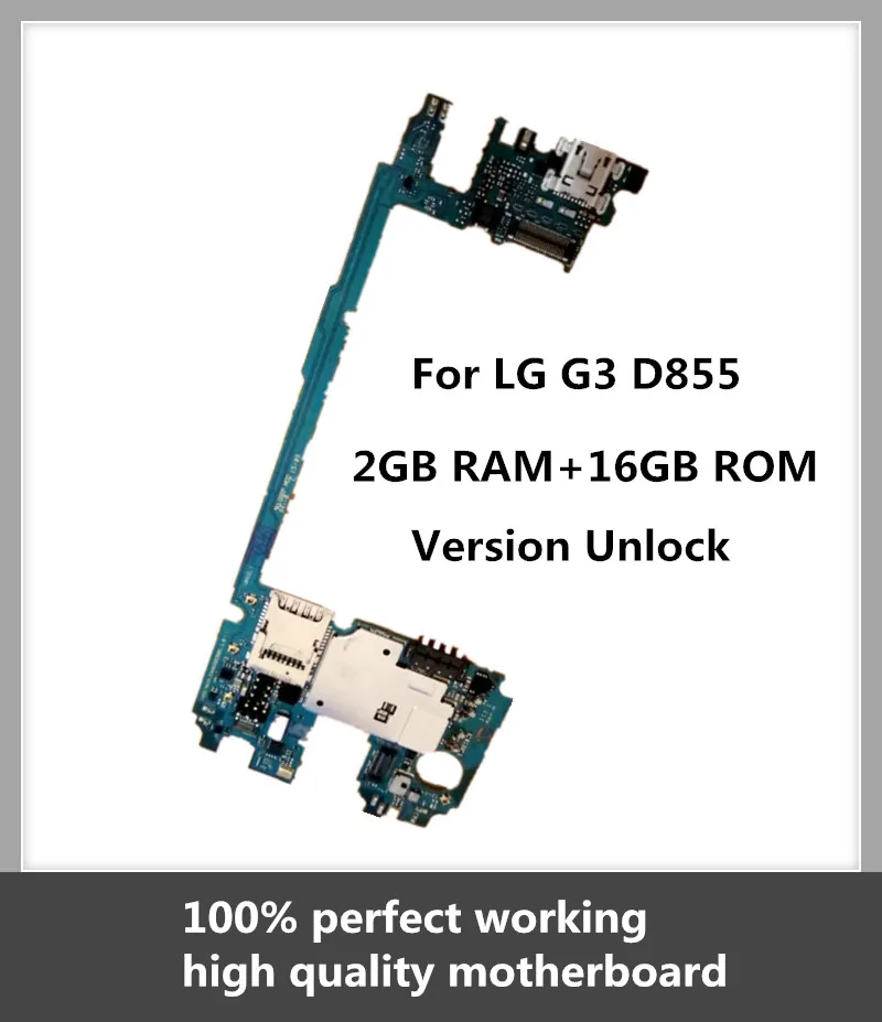Оригинальная материнская плата для LG G3 D855 16 ГБ Заводская разблокированная с