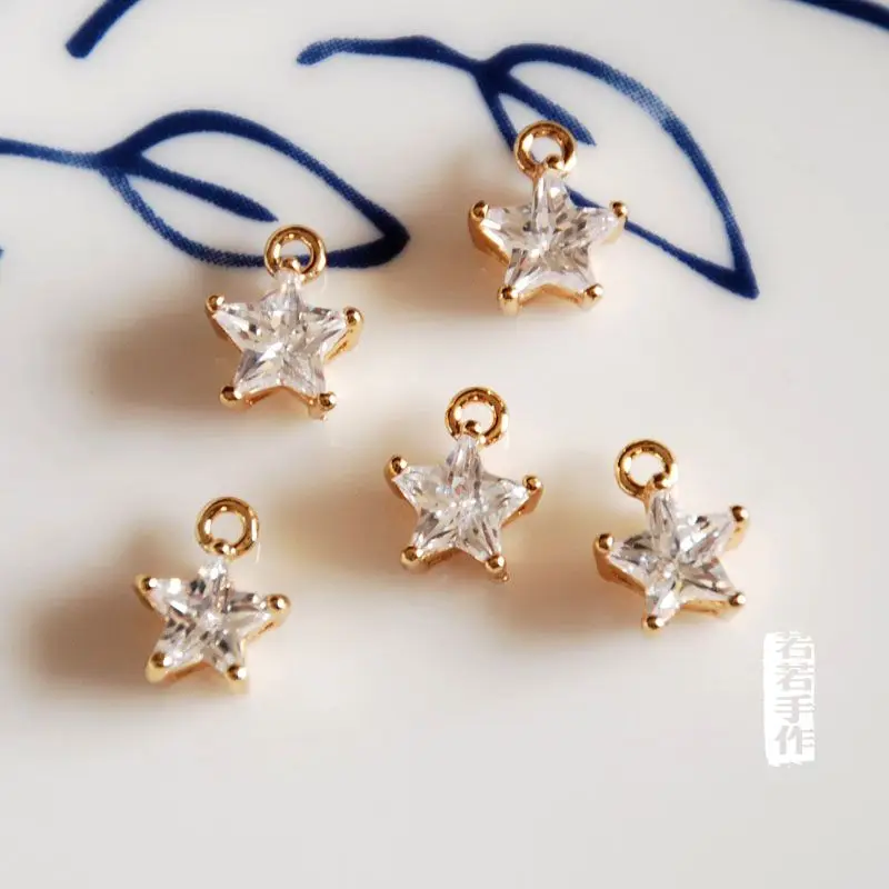 4 шт./лот ювелирное изделие с золотым покрытием и кубическим цирконием сделай сам