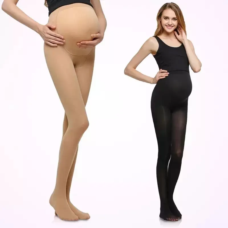 Весенне-осенние Леггинсы для беременных женщин толстые секции 120D бархатные