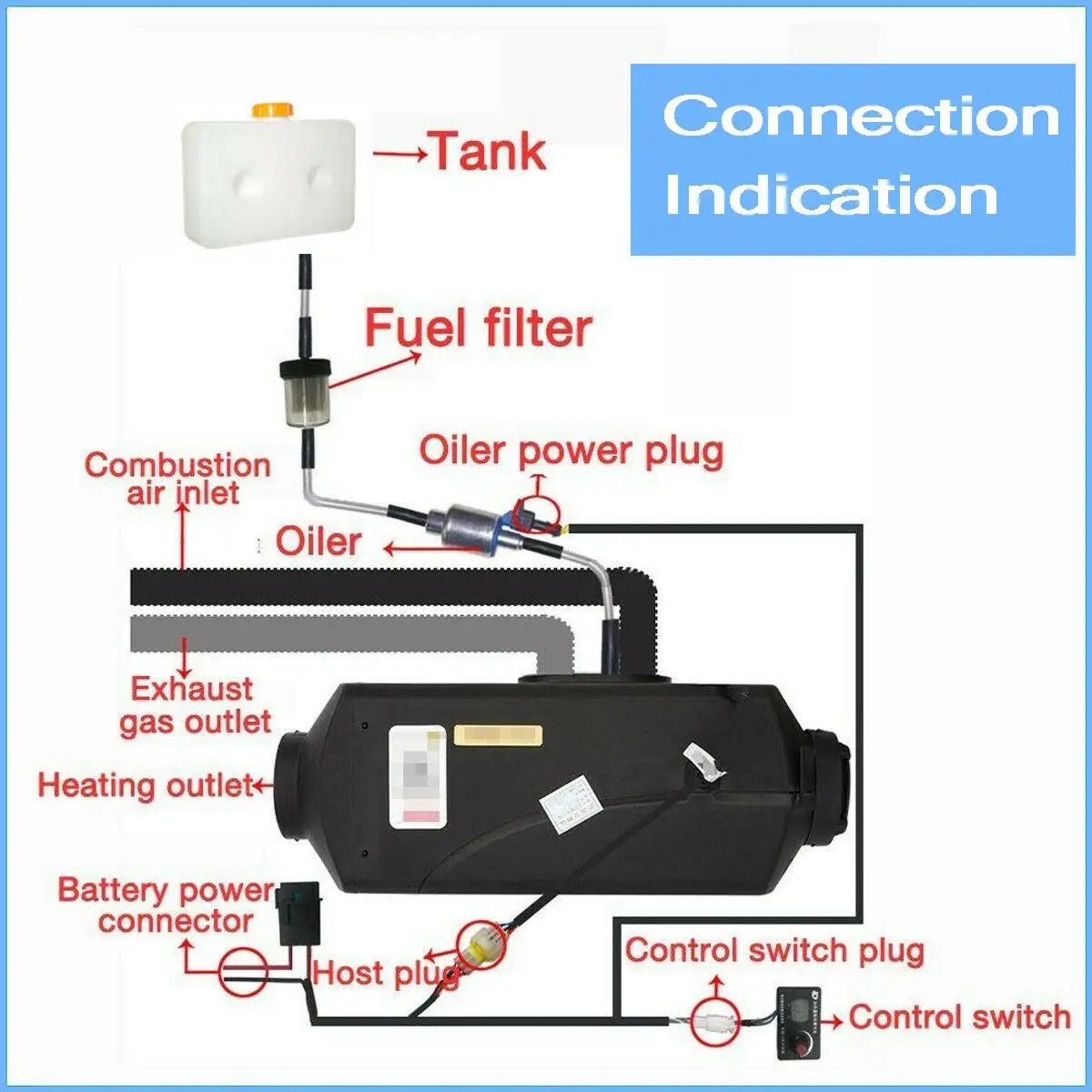 HCalory 12V 2kw воздушного отопления Дизели Воздушный стояночный отопитель ЖК дисплей