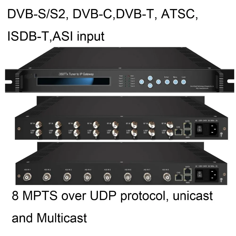 8 ASI до IP-шлюза тюнеров для DVB-T/DVB-C/ ISDB-T/ ATSC стандарта IP | Электроника