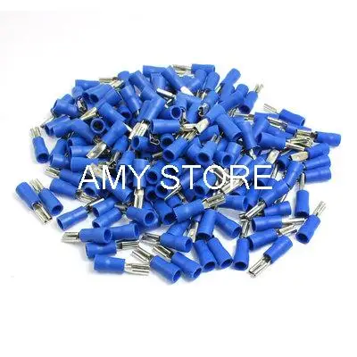 Синий ПВХ изолированный рукав проводки обжимные клеммы кабель наконечники AWG 16-14
