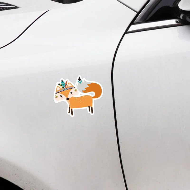 YJZT 13.5CM*11CM Beautiful Cartoon Animal Fox Decoration Patterns Decal PVC Car Sticker 5-0971 | Автомобили и мотоциклы