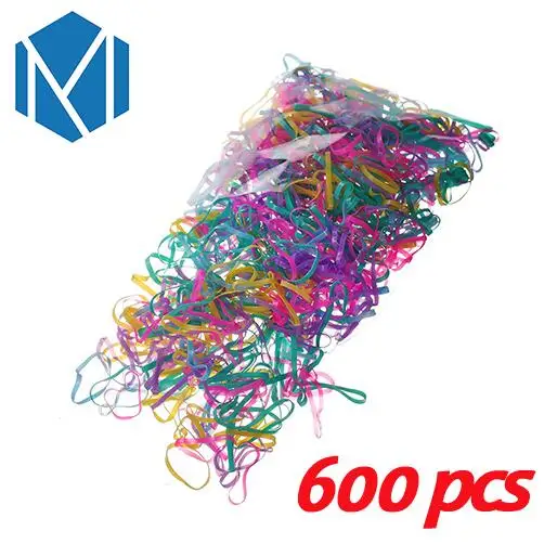 600pcs D ТПУ Одноразовые эластичные детские резинка для волос 2000/600 шт./пакет конский хвост держатель резинки для волос для девочек Детские аксессуары для волос - Цвет: 600pcs D