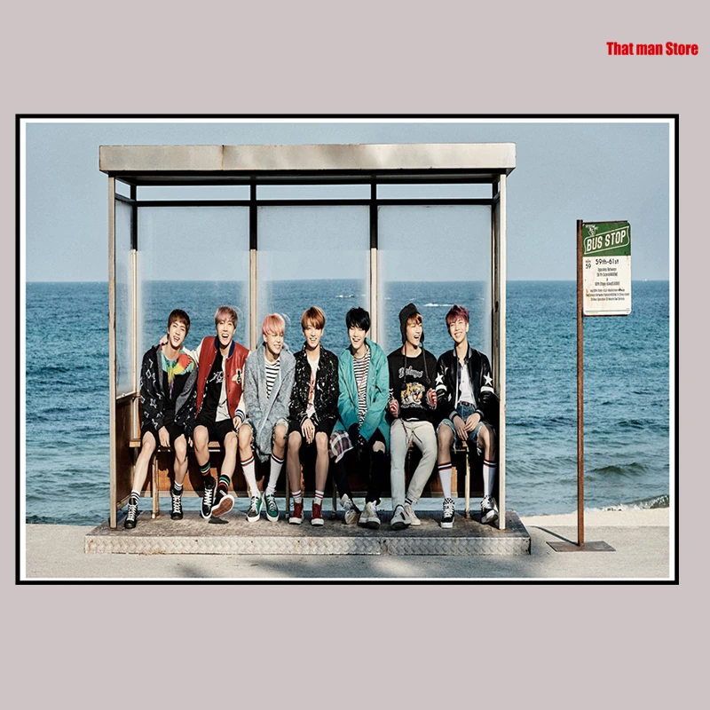 Kpop bangtan плакаты ясное изображение наклейки на стену украшение дома высокое качество принты RM Jimin Jin бумага с покрытием