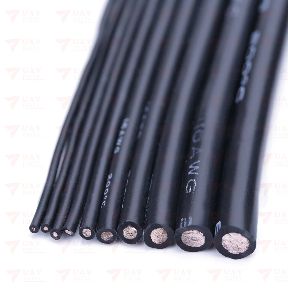 2 3 4AWG красный черный силиконовый провод ультра гибкий Тестовый Кабель высокой температуры