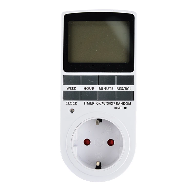 

New EU Plug Portable Plug-in Digital Timer 24h 7day Week with LCD Display for Indoor Appliance Lights/TV