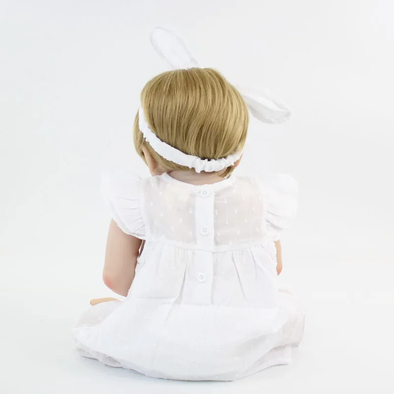 Кукла реборн силиконовая Реалистичная виниловая кукла для новорожденных 55 см 22