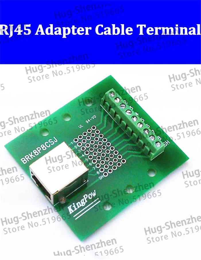 RJ45 BRK8P8CSJ печатная плата разъем Ethernet LAN для клеммного порта адаптер клеммы без din