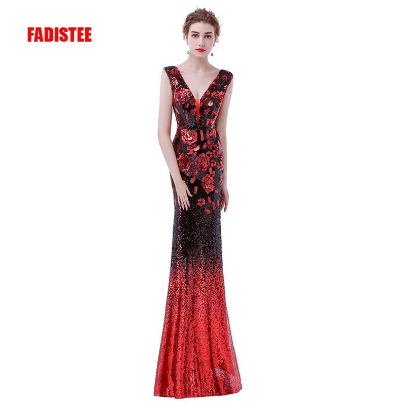 Модное элегантное вечернее платье для выпускного вечера длинное русалки с