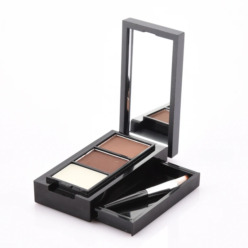 Pro 1 шт. тени для век бровей Макияж порошок + воск Палитра кисть английский