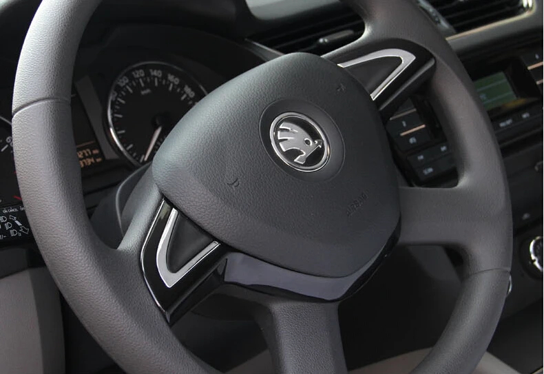 Кольцо на руль автомобиля отделка интерьера для skoda octavia 2014 superb yeti rapid|steer ring|wheel
