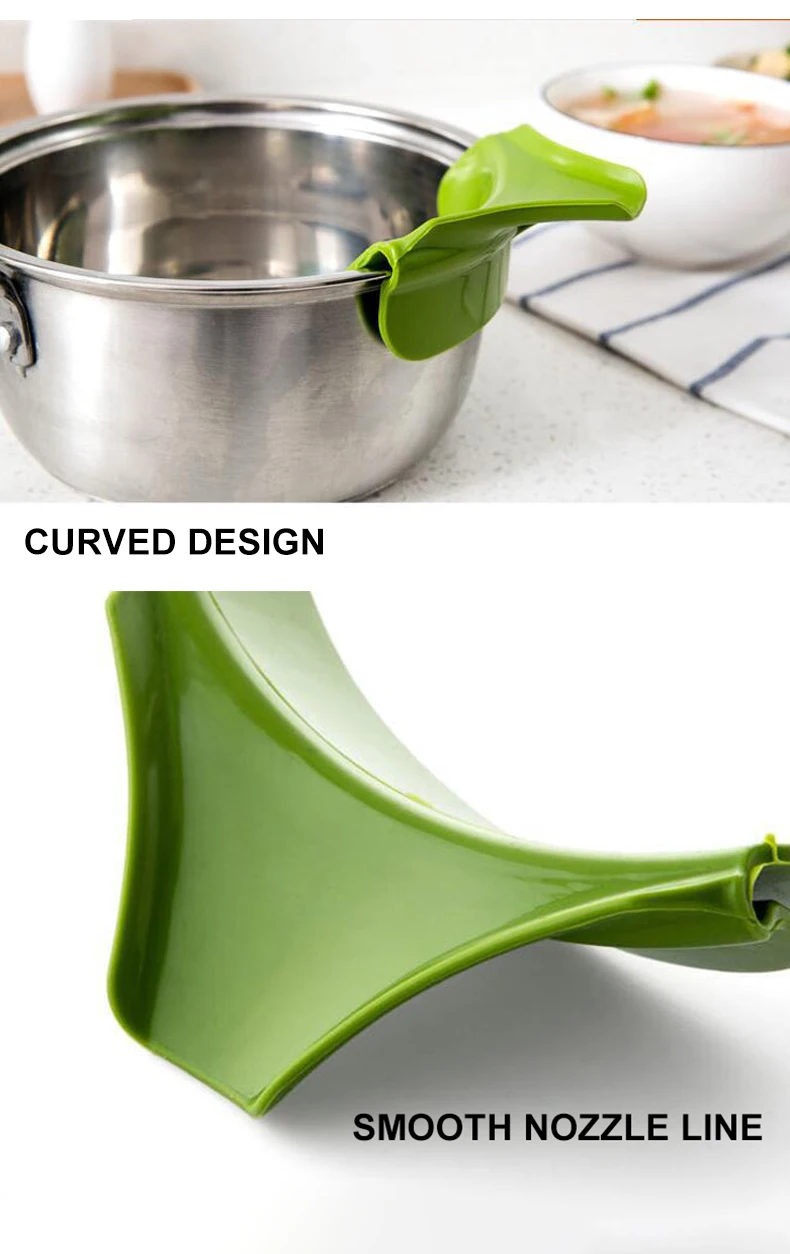 Распродажа, кухонный гаджет Воронка анти-разлив кастрюли силиконовый дефлектор жидкость диверсии рот приготовления кухонного инструмента удобство